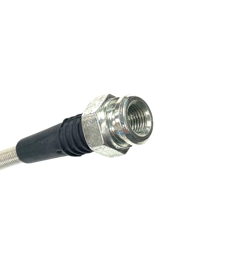 The Stop Shop Braided Stainless Brake Hose, 16 Inches Long with 7/16 Inch Banjo Hole (Does Not Include Hardware) Made in USA, (THIS IS NOT A VEHICLE SPECIFIC HOSE, please see bullet points for fitment sizes) - Image 3